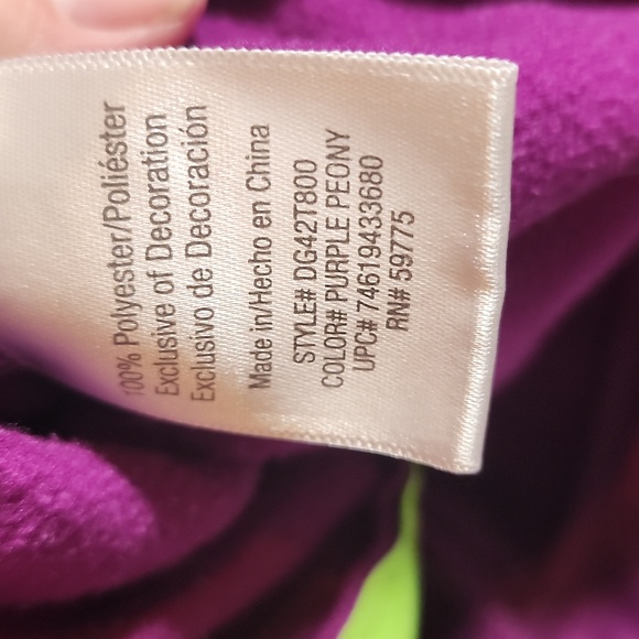 Danskin Now Kids Purple Jacket with Green Accents Girls Size M (7/8) - Picture 5 of 5